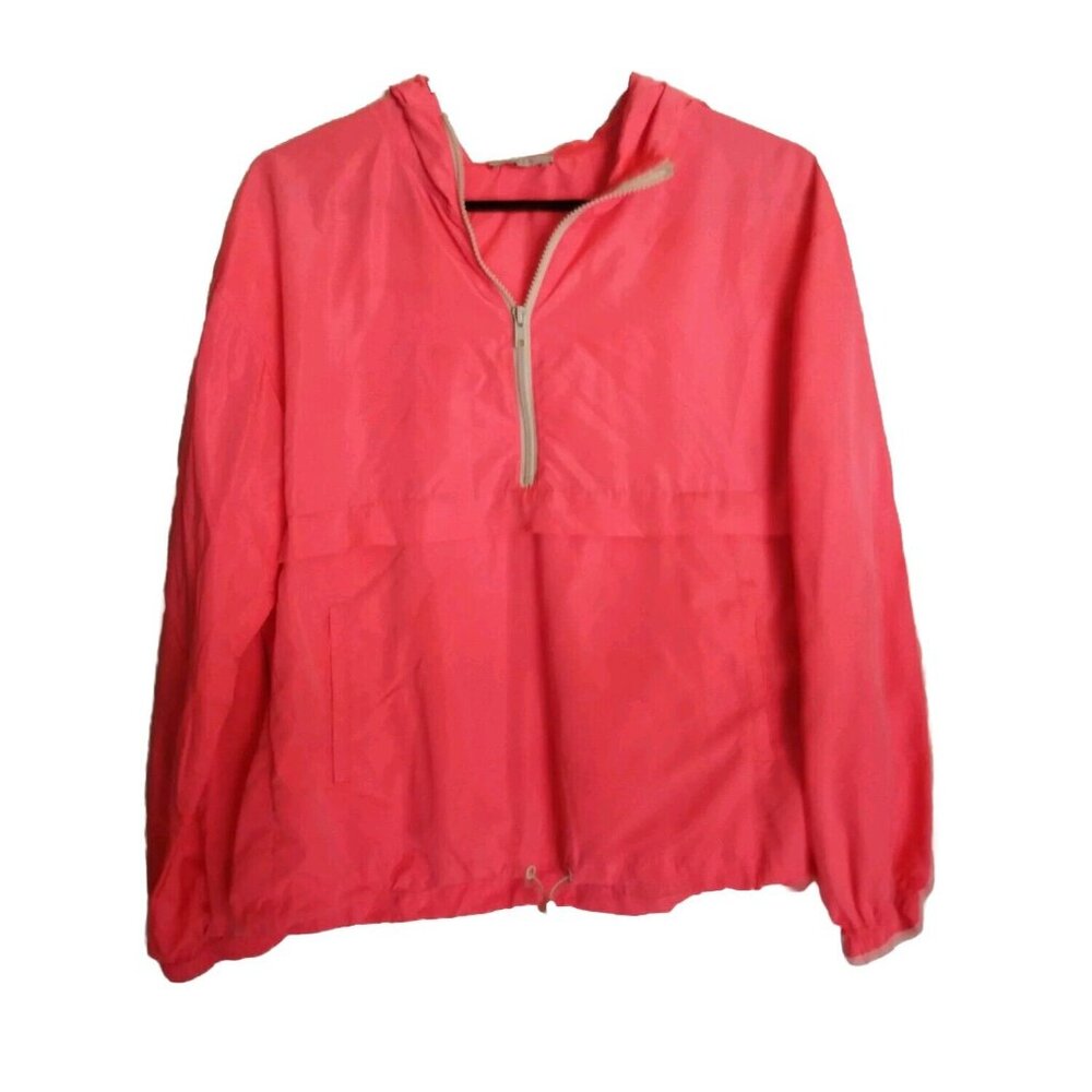 Sport Running Yoga Rain Coat Women's Hooded Nylon 1/2 Zip Pullover